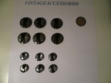 12 BOTTONI  SET CAPPOTTO GIACCA RESINA NERO ORO GRIGIO 2 MISURE  1,8 - 2,7 CM