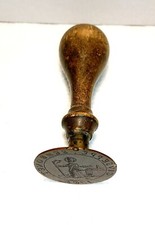 Raro antico timbro sigillo  1768 Giuseppe Sambonet Vercelli Orafo 90x37mm