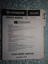 Hitachi hca-6500 manuale di