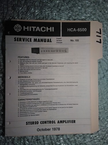Hitachi hca 6500 manuale - manuale, di