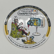 Sticker Vintage Radiovittoria Roma TV Color Pubblicità Televisori Anni ’70 Raro