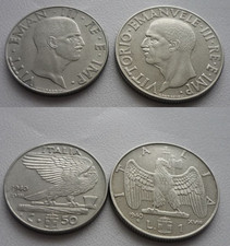 50Centesimi + 1Lira 1940 - Emanuele III - ITALIA