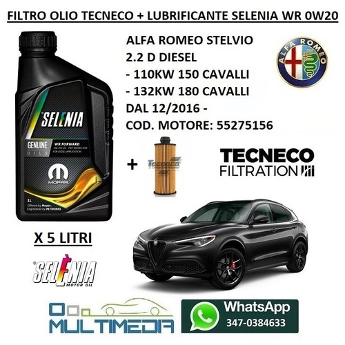 Filtro olio selenia 0w20 - selenia,
