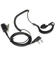 Mono Cuffia Archetto Auricolare Microfono 2.5-3.5mm Per Ricetrasmittente Radio