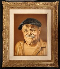 Dipinto Di Raymond Guix Cherta - Barcellona 1935 - Iperrealismo Francese