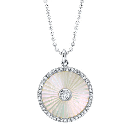 14k oro bianco diamante - 14k,