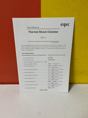 Camera shock termico - , espec