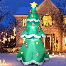 Albero Di Natale Gonfiabile a LED 213 Cm, Impermeabile Antistrappo