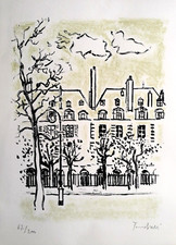 Orfeo Tamburi  & Arnault Kitty - Lithographie "La place des vosges"