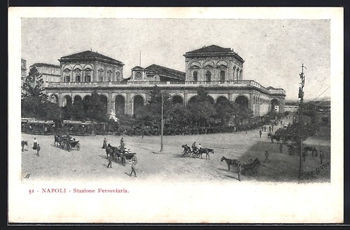 Cartolina napoli stazione - cartolina,