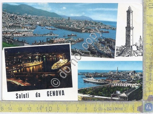 Cartolina genova vedute varie - vedute,