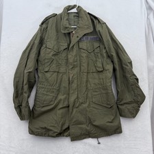 Giacca vintage M65 OG 107 uomo S lunga verde freddo epoca Vietnam esercito USA anni 80