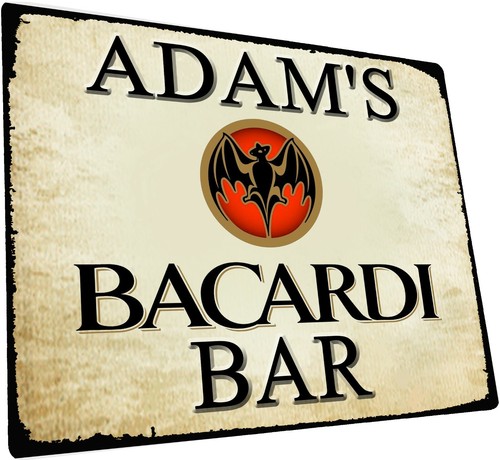 Personalised metal bacardi - metal,