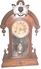 Vecchio orologio da scrivania cappotto testa di leone stile parigino carillon alto 22,5" Gilbert raro