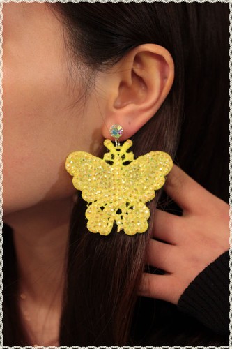 Orecchini pizzo macrame - , fluo