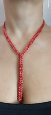 Collana in corallo rosso di Sardegna lavorazione Tessito