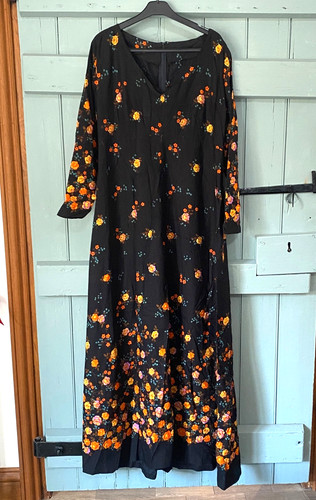 Maxi abito vintage nero - vintage,