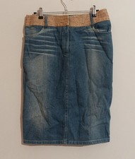 Gonna In Jeans E Pelle Vintage Patrizia Pepe