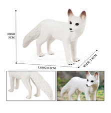 8.2cm Mini White Fox PVC Toy