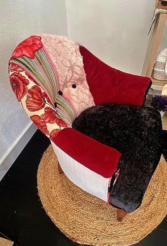 Bergere chair red pink - bergere, red,