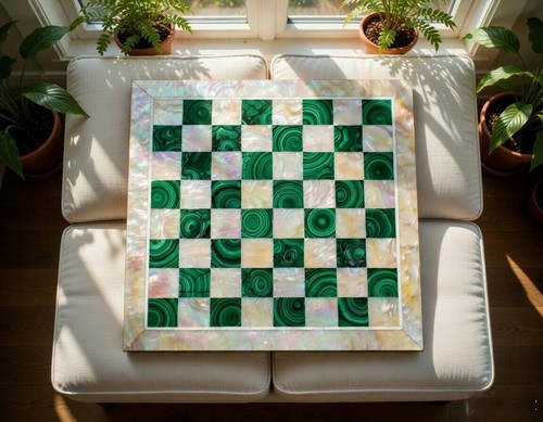 Scacchiera malachite - scacchiera,