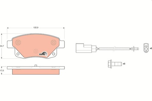 Trw gdb1725 kit pastiglie - trw,