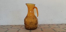 VINTAGE ANNI 70 BORMIOLI BROCCA CARAFFA IN VETRO AMBRATO H Cm 22