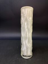 VETRO DI MURANO SEGUSO VETRI D'ARTE VASO CORTECCIA INCAMICIATO BIANCO