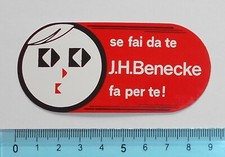 ADESIVO STICKER VINTAGE AUTOCOLLANT AUFKLEBER J. H. BENECKE FAI DA TE FA PER TE!