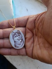  CIONDOLO  IN  CAMMEO  SARDONICO  IN ARGENTO 925 + Collanina.