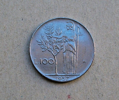 1957 100 lire minerva - 1957,