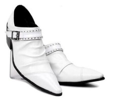 Scarpe plissettate uomo tacco