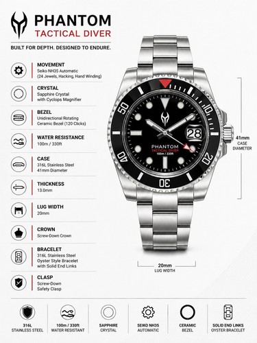Orologio uomo professionale - uomo,