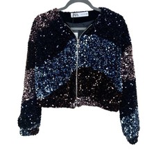 ZARA GIACCA BOMBER PAILLETTES