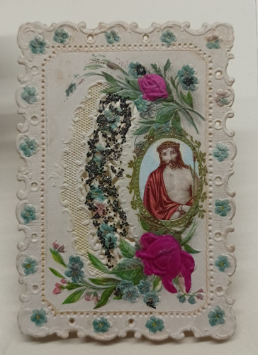 Santino antico con pizzo - pizzo,