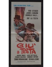 locandina GIU' LA TESTA sergio leone steiger 1 edizione italiana 1971 B392
