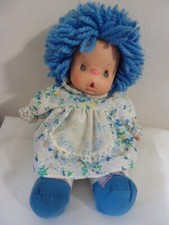 BAMBOLA ANNI 80  CUORE CALDO EL GRECO CAPELLI AZZURRO 28 CM (GA00)