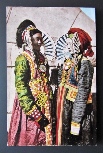 Old postcard original - postcard, customs