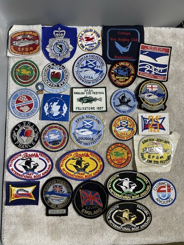 Vintage fishing sew - on, patches