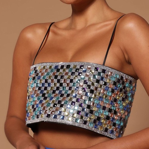 Crop top zara impreziosito - crop,