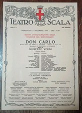 Locandina Teatro Alla Scala 7 Dicembre 1977