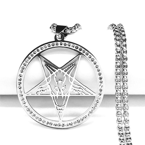 Collana spilla stella teschio - spilla,