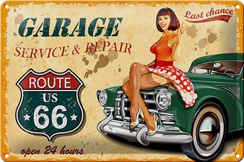 Targa latta pinup 30x20 - in,