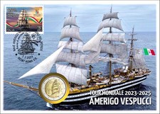 ITALIA BUSTA PNC 2025 - AMERIGO VESPUCCI IL TOUR MONDIALE 2023 - 2025