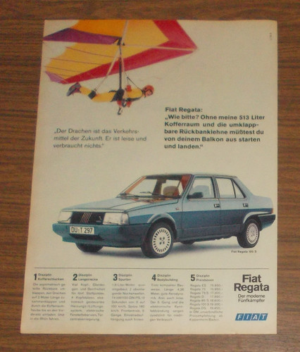 Rara pubblicità fiat regata - fiat,