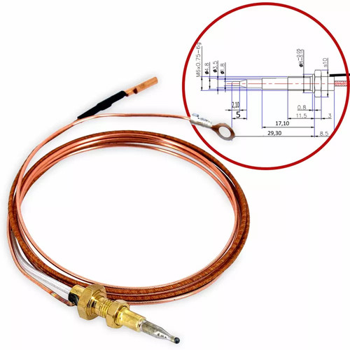 Termocoppia gas universale - termocoppia,