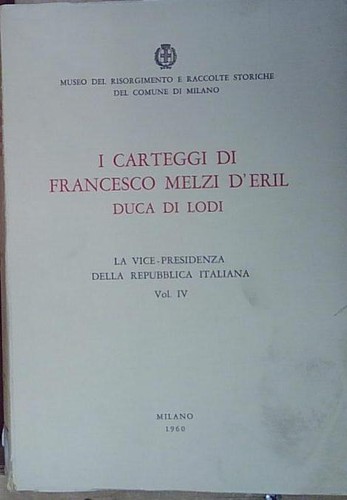 Carteggi francesco melzi - i,