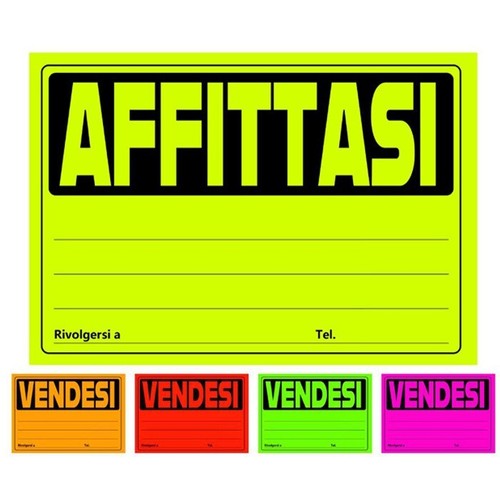 Cartello vendesi affittasi - vendesi,