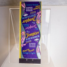 The Tempter Sandwich Shops Kansas City MO libro di fiammiferi vintage colorato