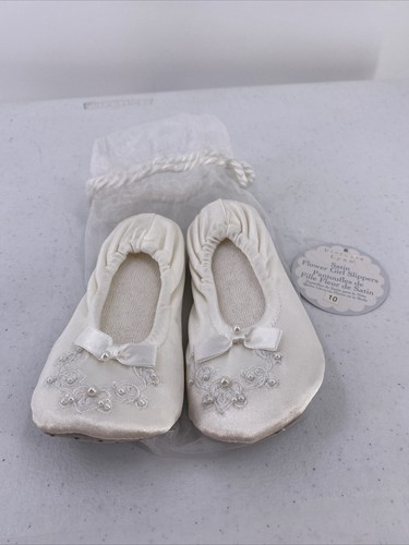 Pantofole bambina fiori raso